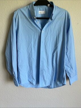 Rack Light Blue Button-Down Dress Shirt for Men